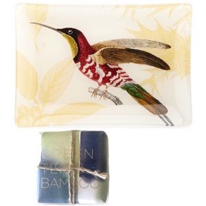 *NIB* Fringe Studio Bird Glass Tray and Soap Set